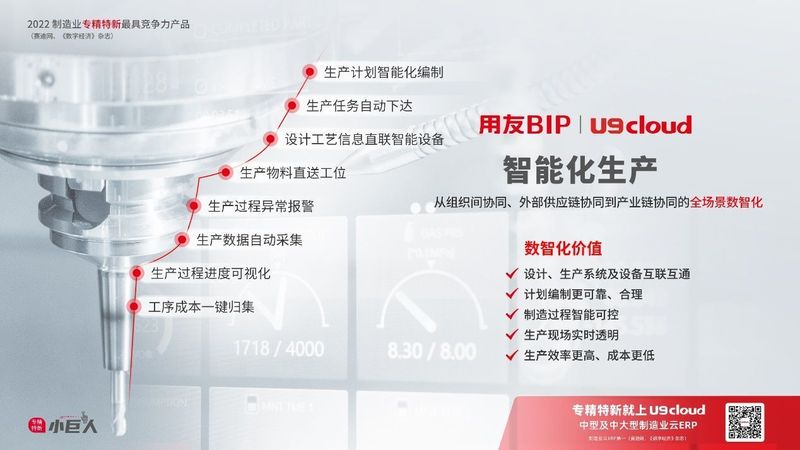 賦能“中國(guó)智造”，用友U9 cloud智能工廠建設(shè)